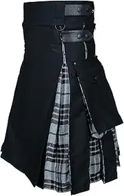 [All Kilts Sports] Hybird Men's Leather Strap Utility Kilts