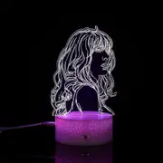 Taylor Swift Night Light, 3d Illusion Lamp With Remote & Smart Touch, 16 Colors Dimmable Bedside Lamp Bedroom Decorations Swiftie Gift