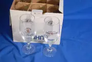 6 Ommegang Brewery NY Tulip Stemmed Glass Barware Vienna Sahn Beer Goblets