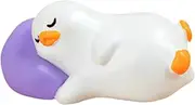 Wswqop Animal Sculpture Duck Statue Resin Figurine Tabletop Ornament for Table Centerpieces, Sleeping Duck