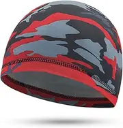[Generic] Sports Men Cycling Cap ycle Bike Helmet Liner Running Skiing Cycle Beanie Cap Balaclava Headwear Red Camouflage