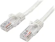 StarTech.com 45PAT3MWH Cat5e Snagless Snagless Ethernet Patch Cable, White, 3 Meter