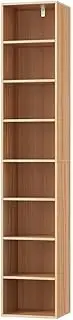 Artiss Wooden Bookshelf, 8 Tiers Book Shelf Corner Wall Shelves Display Cabinet Bookcase Bookshelves CD DVD Storage Rack Home Living Room Bedroom Office Furniture, Sturdy Base Pine