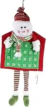 Toyvian DIY Snowman Advent Calendar Decorative Countdown to Christmas Hanging Ornament for Home Cafe and Store Knitted Design for Festive Decor