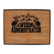 Youre Looking At An Awesome Administrator - Funny Novelty Doormat Man Cave Floor mat