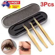 3Pcs Eyelash Extension Tweezers Set Individual Eyelash Extension Volume Tweezers