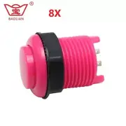 8X Baolian 28mm Round Convexity Arcade Push Button - Plug-In Style