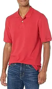[Amazon Essentials] Men's Regular-Fit Cotton Pique Polo Shirt (Available in Big & Tall), Red, XX-Large Big