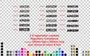 PWC Jet Ski Boat Rego Numbers Stickers Marine Decal 500 x 100mm H 10cm high