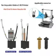 3D Printer Parts for Anycubic Kobra 3 Hot End Extruder 0.4mm Nozzle Kit Replace