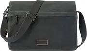 [Troop London] TRP0241 Classic Canvas Messenger Bag Dark Green Waxed, Dark Green Waxed