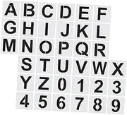 DOITOOL 36Pcs Reusable Letter Number Stencils for DIY Painting Alphabet Templates Easy Stencils for Art Projects