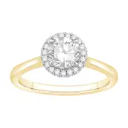 Bevilles Solitaire Ring with 1.20ct of Laboratory Grown Diamonds in 18kt Yellow and White Gold