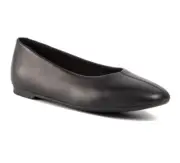 Clarks Ladies Chai Violet Black Leather Flat Shoes UK Size 7 D EU 41