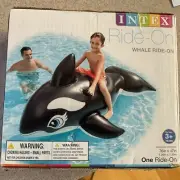 Intex Whale Float Kid Ride-On Toy Blow Up Pool Water Raft Float Inflatable Fun