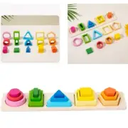Toddler Color Stacking Toy Hand-Eye Coordination Toy Kids Shape Sorting Toy