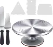 Cake Decorating Turntable Stand Kit - Ohuhu Rotating Baking Supplies Spinning Ta