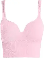 [Generic] Style Sports Bra Womens Front Closure Bra Racerback Plus Size Unlined Underwire Full Coverage Bras Medium Support Sports Bra