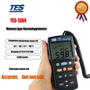 TES-1364 Datalogging Humidity / Temperature Meter Dual LCD Display Bargraph