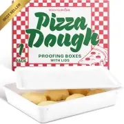 Pizza Dough Proofing Container with Lid (2 Pack), Homemade Bread Dough Box