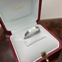 在飛比找Yahoo奇摩拍賣-7-11運費0元優惠優惠-二手精品 Cartier 卡地亞 LOVE系列戒指 18K白