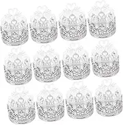 TINEASUR 12pcs Circular Swan Candy Boxes Plastic Wedding Favor Containers Party Favor Storage Return Wedding Decorations