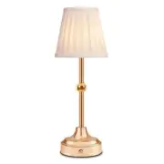 Portable LED Table Lamp, 3-Levels Brightness Metal Desk Lamp, 3 Color Gold