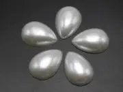 100 Pure white Tear Drop Half Pearl Bead 13X18mm FlatBack Cabochon Scrapbook