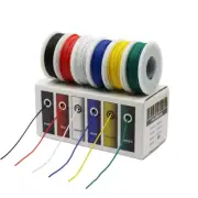 Hook up Wire Kit (Stranded Wire Kit) 24 Gauge 6 Colors 32.8 Feet Each Electrical