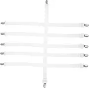 BCOATH 6 Pack of Tablecloth Holders Elastic Straps for Bedding Discreet Hidden Clips for Picnic Tablecloths Large Clamp Heavy Duty Sheet Clips for Outdoor Indoor