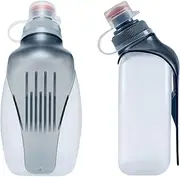 HECHZSO Water Bottle for Running No Bounce Water Bottle with Clip and Cover Cap,BPA-Free Plastic, 8.8oz (250ml) for Running/Marathon/Walking/Hiking/Cycling/Trail/Skiing (2 Pack)