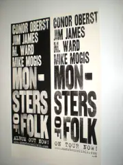 POSTER for MONSTERS OF FOLK conor oberst JIM JAMES m ward MIKE MOGIS promo gig U