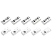 Roll in Spring T Nuts (M4x20mm) 15Pcs, Carbon Steel Spring Loaded T Nut