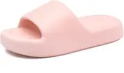 [Homtechly] Unisex Cloud Slides for Women and Men, Comfort Platform Lightweight Pillow Slippers Slides, Soft Foam Runner Shower House Slippers, Summer Open Toe Sandals for Indoor and Outdoor