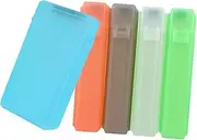 QUMIIRITY 5pcs Hard Disk Storage Cases Durable Plastic Hard Drive Organizers for Home Office Shock Protection Grey