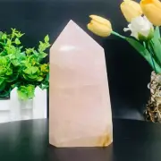 800g Natural rose quartz crystal obelisk quartz point reiki healing energy