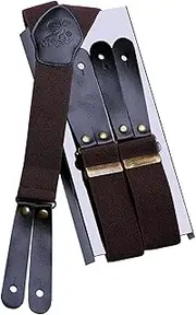 [HAMKVBPR] Mens Braces Men's Button Suspenders Retro Men's Suspenders Suspenders for Trousers