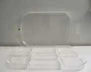Vintage 1970s Italian Ambrogio Pozzi Guzzini Amanda Lucite Vegetable Dip Tray