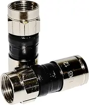 RG6 Coaxial Cable Compression Connectors – Premium F-Type Coax Connectors for RG-6 Coaxial Cable | Weatherproof Cable TV Connectors for Satellite, Internet, MoCA, Indoor/Outdoor Use (10 Pack)