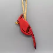 NAVAJO FOLK ART-RED CARDINAL ORNAMENT by RAY & ORLEEN LANSING-NATIVE AMERICAN