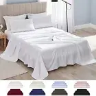 4PC Cotton Blend Bed Sheet Set Genuine 300TC Single/KS/Double/Queen/King AU