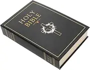 Vaguelly Secret Combination Lock Box Fake Bible Book Safe Hidden Storage for Cash and Valuables