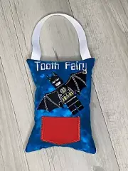 Tooth Fairy Pillow Lego Bat Man Lost Tooth Pocket Cushion