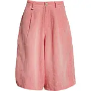 R13 Jesse Linen Carpenter Shorts in Coral Linen Chambray at Nordstrom, Size 29