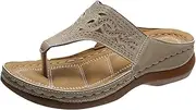 Orthopedic Sandals for Women - with Arch Support,Non-Slip Thick Sole Casual Slippers for Beach, Shopping, Vacation, Daily Wear Yongbao