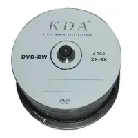在飛比找Yahoo!奇摩拍賣優惠-KDA可擦寫光盤DVD-RW可反復可擦寫DVD+RW刻錄盤插
