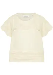Skall Studio Sienna Linen Blouse - Cream - 42 (UK14 / L) 42 (UK14 / L)