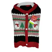 Pet Apparel Dog Christmas Snowmen Sweater Size Large NWT