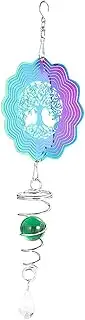 ＫＬＫＣＭＳ Wind Spinner Windchime Decorative 3D Garden Decoration Hanging Pendant for Door Office Outside Indoor Outdoor Birthday Gift, Wavy Tree