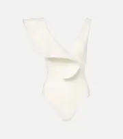 [Johanna Ortiz] Johanna Ortiz Ruffled swimsuit AU 16 neutrals